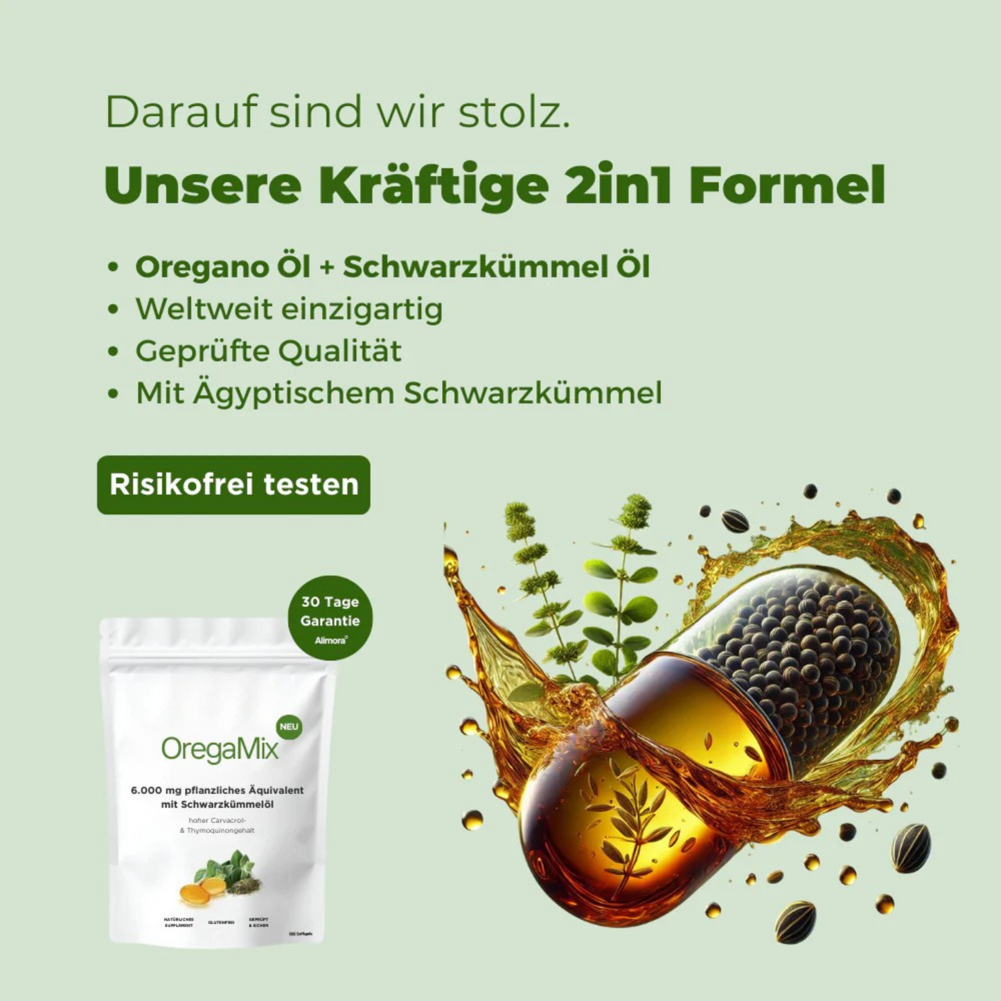 OregaMix - 2in1 Ölkomplex aus Oregano & Schwarzkümmel